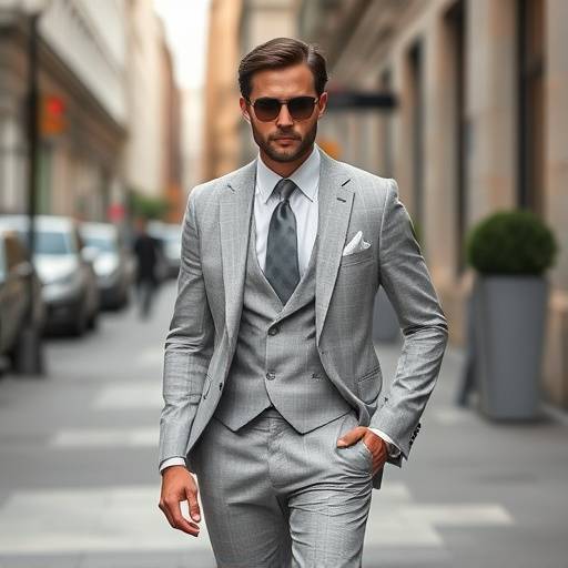 Completo elegante grigio perla della collezione 'Eleganza Urbana'